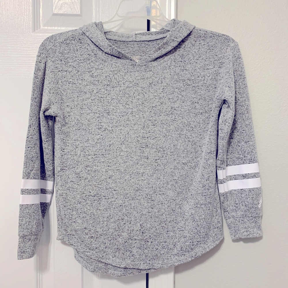 Justice girls active hoodie light grey size 8